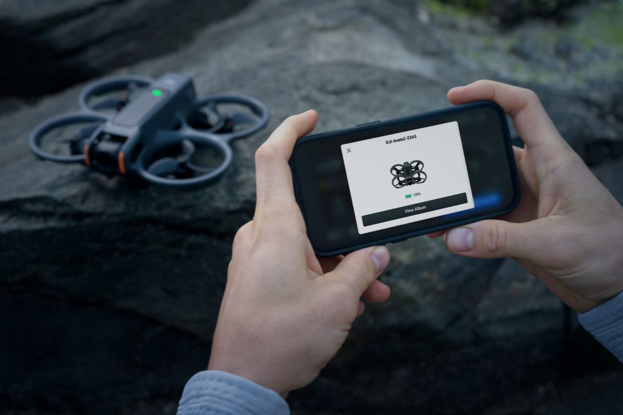نقل ملفات DJI Avata 2 السريع إلى الهاتف