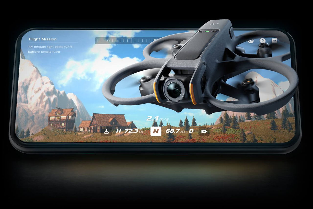 العرض الحي لـ DJI Avata 2 على الهاتف