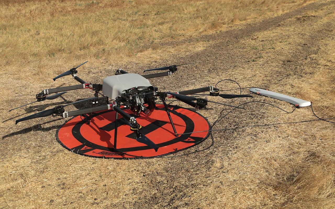MagArrow II on a Perimeter 8 UAV over terrain