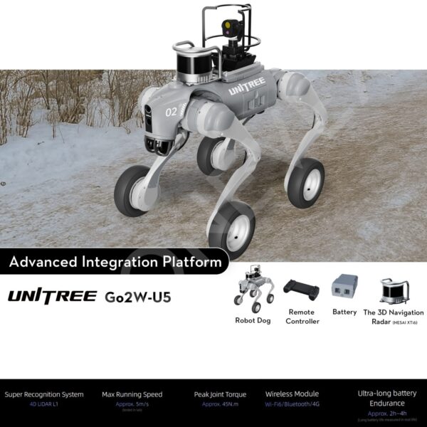 Unitree Go2-W Wheeled Quadruped Robot
