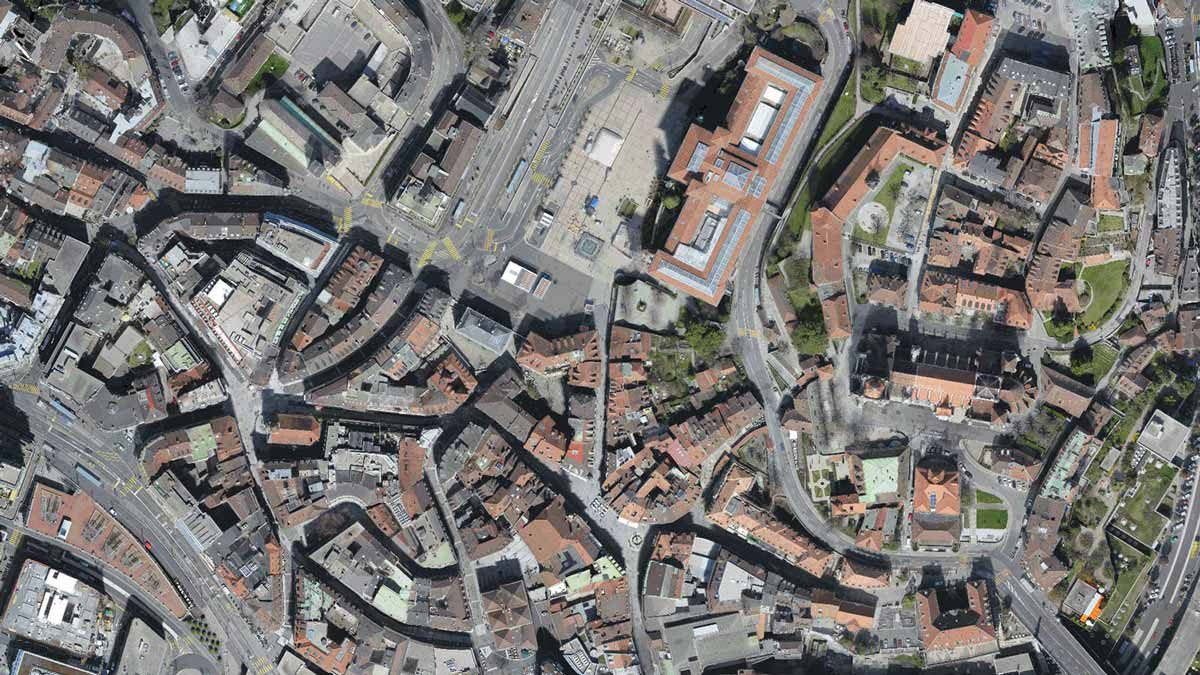 Orthomosaic map from drone imagery