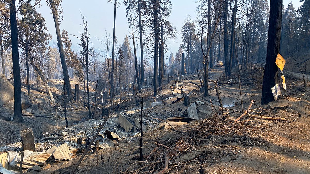 California wildfire PIX4Dreact