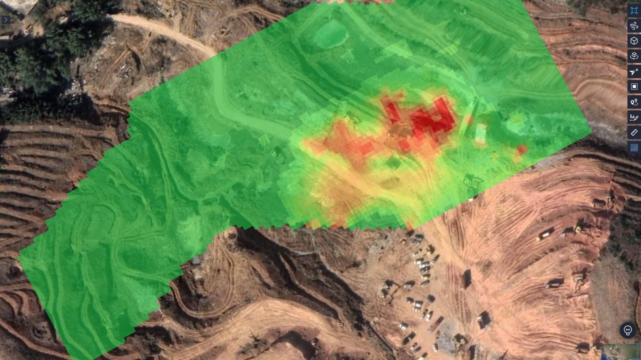 3D gas concentration heatmap