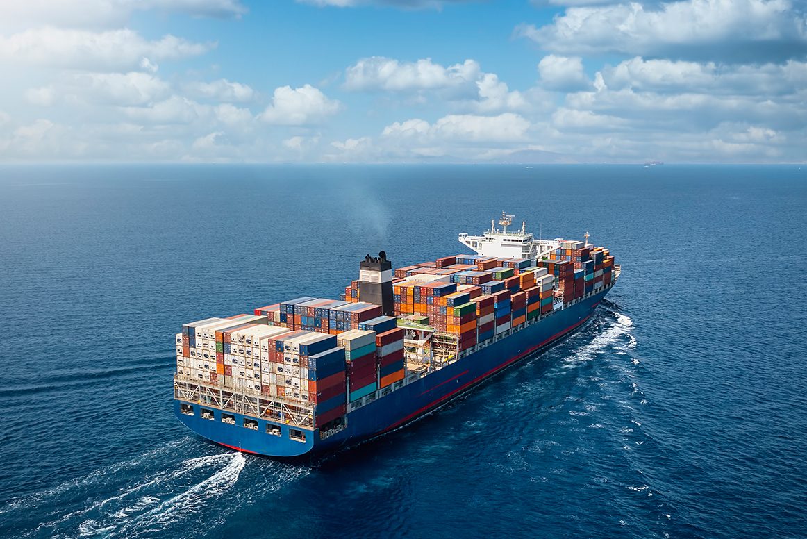 Large shipping vessels
