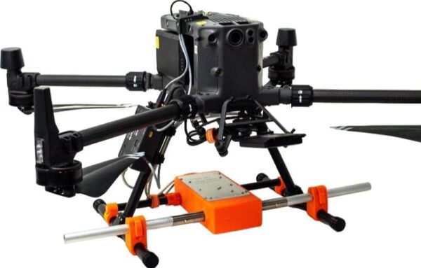 Zond Aero LF low-frequency GPR mounted on a DJI drone