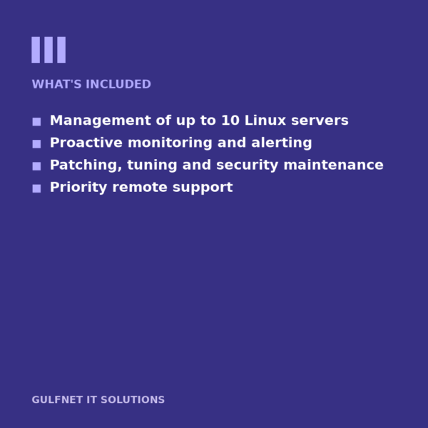 Business - Linux Managed Service included إدارة خوادم لينكس — باقة الأعمال