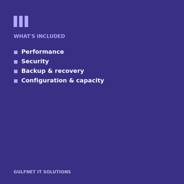 Database Health Check included Database Health Check