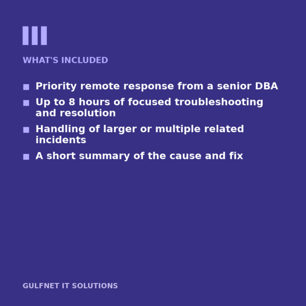 Emergency DBA Support