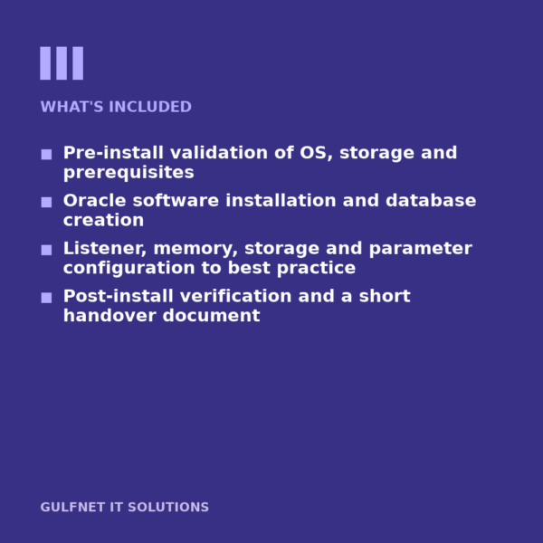 Oracle Database Installation included Oracle Database Installation