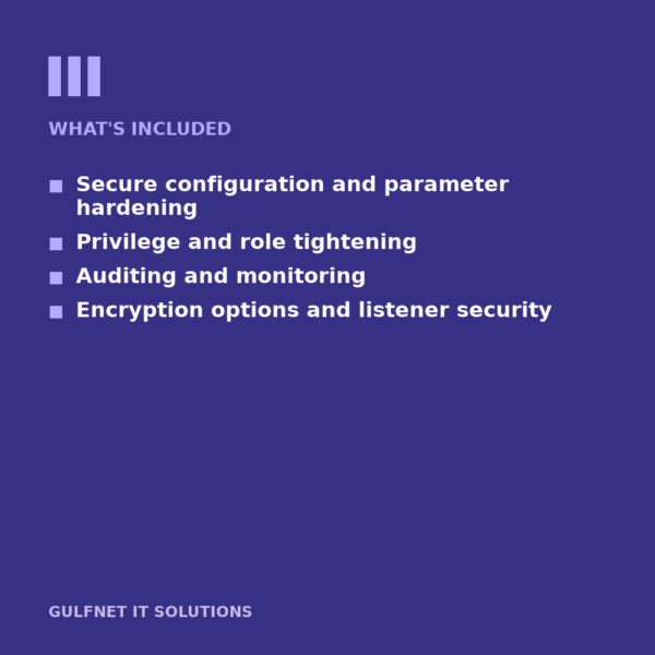 Oracle Security Hardening