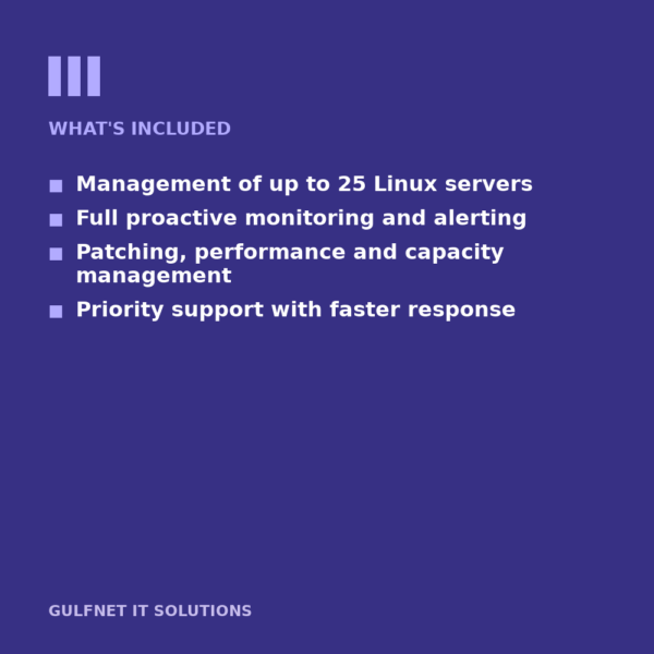 Premium - Linux Managed Service included إدارة خوادم لينكس — الباقة المتميّزة
